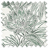 Maui, Green Ink - Motorised Roman Blind